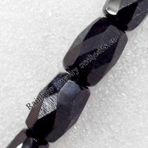 Black Agate Beads, Oval, 10x30mm, Hole:Approx 1.5mm, Sold per 15.7-inch Strand