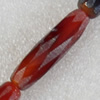 Matte Agate Beads, Oval, 11x40mm, Hole:Approx 1.5mm, Sold per 15.7-inch Strand