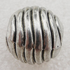 Jewelry findings, CCB Plastic Beads Antique Silver, Round 15x15mm Hole:6mm, Sold by Bag