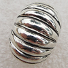 Jewelry findings, CCB Plastic Beads Antique Silver, Flat Round 18x13mm Hole:2mm, Sold by Bag