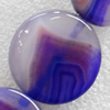 Agate Beads, Flat Round, 26x6mm, Hole:Approx 1.5mm, Sold per 15.7-inch Strand