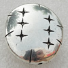 Jewelry findings, CCB Plastic Beads Antique Silver, Flat Round 32x29mm Hole:2mm, Sold by Bag