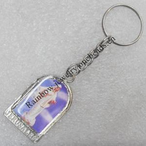 Zinc Alloy Key Chain, 23x40mm, Length Approx 95mm, Sold by Dozen