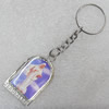 Zinc Alloy Key Chain, 23x40mm, Length Approx 95mm, Sold by Dozen