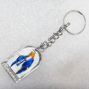 Zinc Alloy Key Chain, 23x40mm, Length Approx 95mm, Sold by Dozen