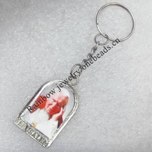 Zinc Alloy Key Chain, 23x40mm, Length Approx 95mm, Sold by Dozen