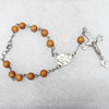 Bracelet, Cross:25x43mm, Sold per 7-inch Strand