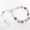 Bracelet, Cross:23x38mm, Sold per 7-inch Strand