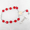 Bracelet, Cross:24x43mm, Sold per 7-inch Strand