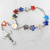 Bracelet, Cross:24x43mm, Sold per 7-inch Strand