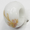 Ceramics Beads European, European Style, 14x10mm, Hole:5mm, Sold by Bag