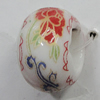 Ceramics Beads European, European Style, 14x10mm, Hole:5mm, Sold by Bag