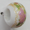 Ceramics Beads European, European Style, 14x10mm, Hole:5mm, Sold by Bag