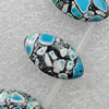 Turquoise Beads, Horse Eye 22x12mm Hole:1mm, Sold by Strand