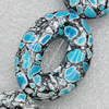 Turquoise Beads, Flat Oval 40x30mm Hole:1mm, Sold by Strand