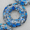 Turquoise Beads, Donut O:50mm I:20mm Hole:1mm, Sold by Strand