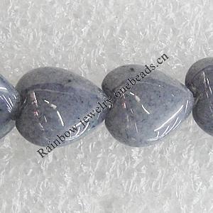 Natural Gade Beads, Heart 12mm Hole:1mm, Sold by Strand