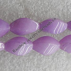 Natural Gade Beads, Twist Faceted Oval 12x6mm Hole:1mm, Sold by Strand