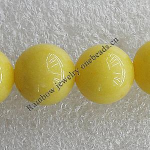 Natural Gade Beads, Round 14mm Hole:2mm, Sold by Strand