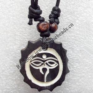 Tibetan Yak Bone Necklace，28x30mm，Sold by Dozen