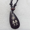 Tibetan Yak Bone Necklace，22x45mm，Sold by Dozen