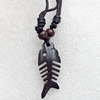 Tibetan Yak Bone Necklace，14x40mm，Sold by Dozen