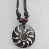 Tibetan Yak Bone Necklace，32mm，Sold by Dozen