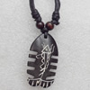 Tibetan Yak Bone Necklace，23x40mm，Sold by Dozen