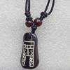 Tibetan Yak Bone Necklace，30x16mm，Sold by Dozen