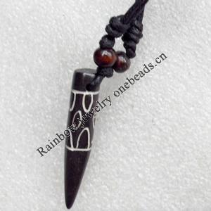 Tibetan Yak Bone Necklace，8x47mm，Sold by Dozen