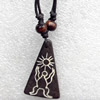 Tibetan Yak Bone Necklace，24x39mm，Sold by Dozen