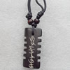 Tibetan Yak Bone Necklace，20x43mm，Sold by Dozen