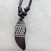 Tibetan Yak Bone Necklace，17x43mm，Sold by Dozen