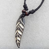 Tibetan Yak Bone Necklace，17x49mm，Sold by Dozen