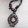 Tibetan Yak Bone Necklace，22x30mm，Sold by Dozen