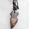 Tibetan Yak Bone Necklace，21x42mm，Sold by Dozen