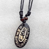 Tibetan Yak Bone Necklace，20x39mm，Sold by Dozen