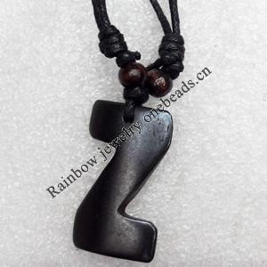 Tibetan Yak Bone Necklace，20x35mm，Sold by Dozen
