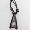 Tibetan Yak Bone Necklace，21x35mm，Sold by Dozen