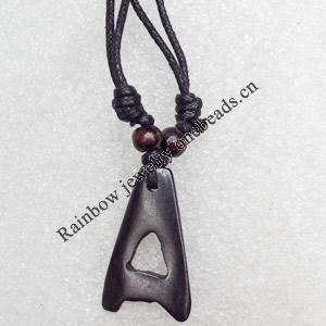 Tibetan Yak Bone Necklace，21x35mm，Sold by Dozen