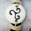 Tibetan Yak Bone Chain Bracelet，25mm，Sold by Dozen