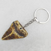 Imitate Tibetan Yak Bone Key chain，34x44mm, Sold by Dozen 