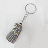 Imitate Tibetan Yak Bone Key chain，25x57mm, Sold by Dozen