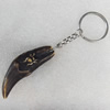 Imitate Tibetan Yak Bone Key chain，20x63mm, Sold by Dozen