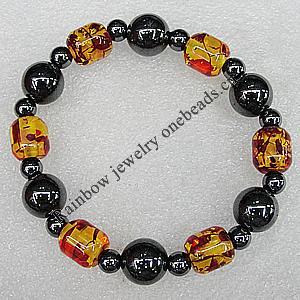 NO-Magnetic Bracelet, Lengh About:214mm Beads size:12mm, Sold by Strand