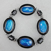 NO-Magnetic Bracelet, Lengh About:190mm Beads size:9x8mm-26x19mm, Sold by Strand