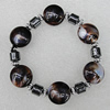 NO-Magnetic Bracelet, Lengh About:190mm Beads size:9x8mm-17mm, Sold by Strand