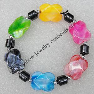 NO-Magnetic Bracelet, Lengh About:194mm Beads size:9x8mm-20x16mm, Sold by Strand