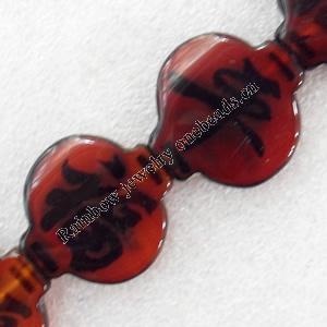 Agate Beads, Lantern, 30x31x6mm, Hole:Approx 1.5mm, Sold per 15.7-inch Strand