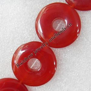 Agate Beads, Donut, O:30mm I:8mm, Hole:Approx 1.5mm, Sold per 15.7-inch Strand